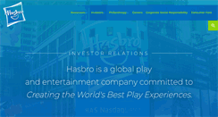 Desktop Screenshot of investor.hasbro.com